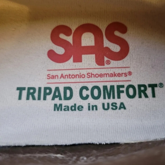 Women's SAS Crisscross Mary Jane Ballet Flats Nude Nubuck Leather Shoes Size 6M - Picture 6 of 6